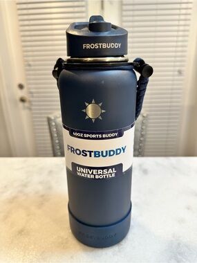 Frost Buddy Blue 40oz Flip Top Universal Leak Proof Water Bottle